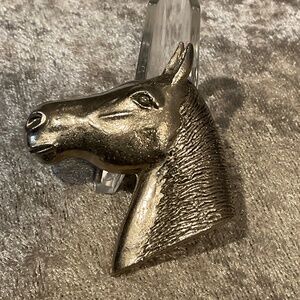 Vintage Florenta of Calif Metal Horse's Head Bolo Tie Piece